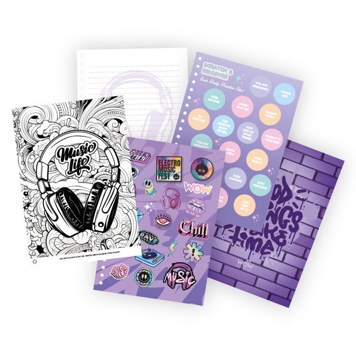 KIDS LICENSING Cuaderno A5 Alana Wow Generation - Carnet de coloriage avec autocollants, feuilles parfumées, grattage et écriture, 15x21 cm