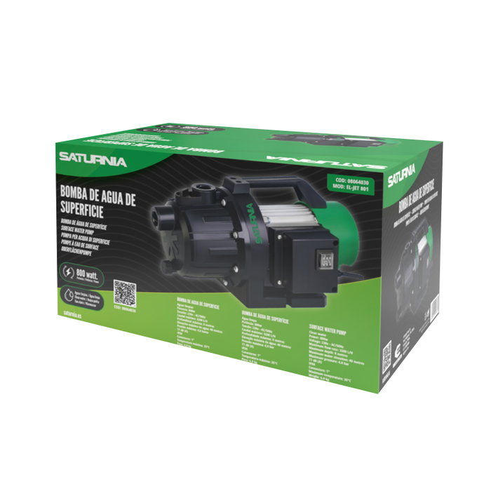 SATURNIA Pompe à eau de surface 800W 60 Lt/min