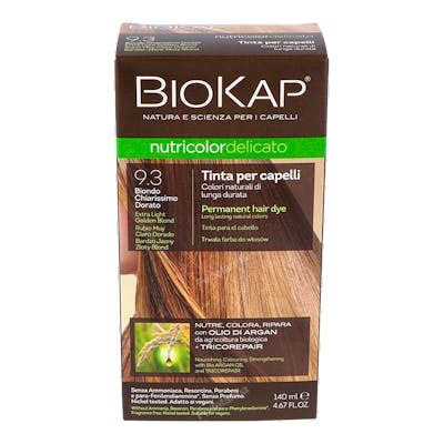 Biokap Nutricolor Delicato Rubio Muy Claro Dorado 9.3 140ml Biokap Nutricolor Delicato Rubio Muy Claro Dorado 9.3 140ml
