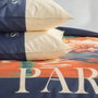 Today Parure de lit Java Bleu Imprimé Paris 2 personnes