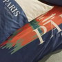Today Parure de lit Java Bleu Imprimé Paris 2 personnes