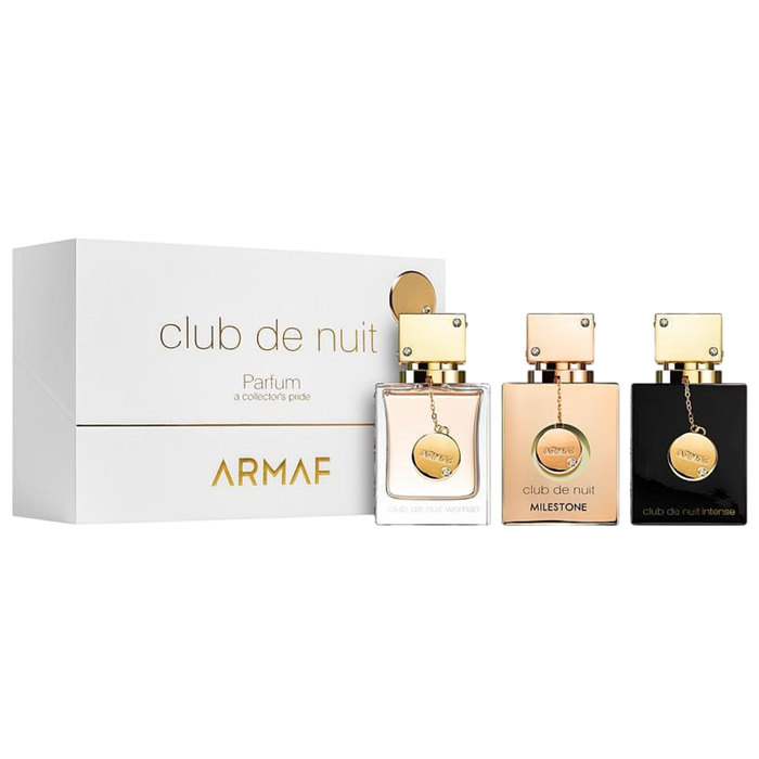 Armaf Coffret Club De Nuit, Club De Nuit Intense & Milestone - 3 x Eau De Parfum Pour Femme 30 ml Armaf Coffret Club De Nuit, Club De Nuit Intense & Milestone - 3 x Eau De Parfum Pour Femme 30 ml