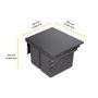 Emuca Bac de tri sélectif pour montage latéral sur meuble de cuisine Recycle 2x24litres, Acier, Plastique gris anthracite