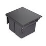Emuca Bac de tri sélectif pour montage latéral sur meuble de cuisine Recycle 2x24litres, Acier, Plastique gris anthracite