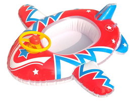 Creaciones Llopis - Bateau à moteur jouet en forme d'avion avec volant, pour enfant à partir de 3 ans, 90 cm