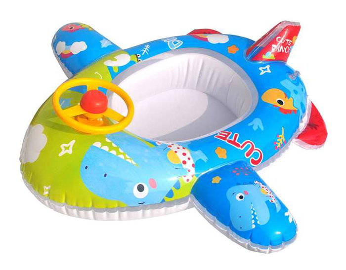 Creaciones Llopis - Bateau à moteur jouet en forme d'avion avec volant, pour enfant à partir de 3 ans, 90 cm