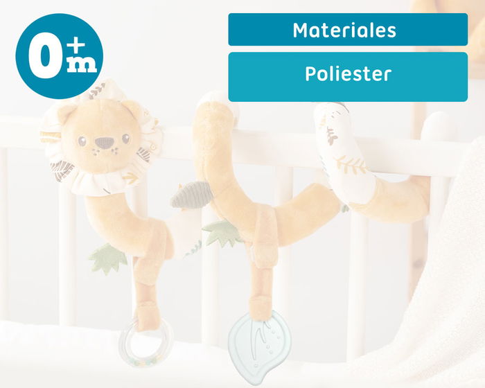 KioKids - Peluche Spiral Lion - Doudou orange en polyester pour nouveau-né dès 0 mois - Pour poussette, berceau et câlins KioKids - Peluche Spiral Lion - Doudou orange en polyester pour nouveau-né dès 0 mois - Pour poussette, berceau et câlins