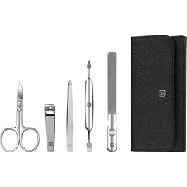 Zwilling Kit de manucure et pédicure 5 pièces avec coupe-ongles, cuir black/silver