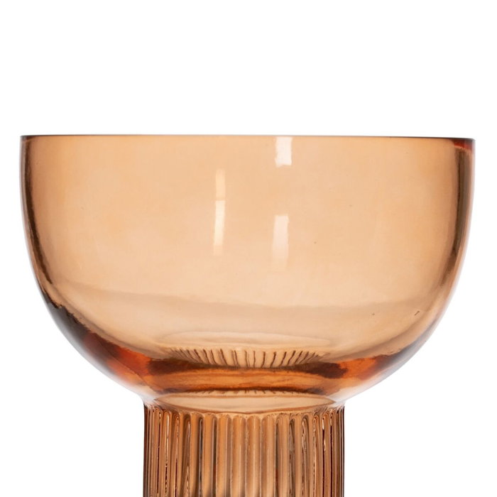 BigBuy Home Vase Marron Verre 15 x 15 x 15 cm