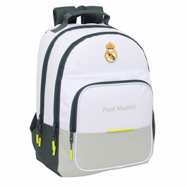 SAC À DOS Real Madrid 2025/2026 42 cm, adaptable aux chariots, 2 grands compartiments, poche bouteille latérale et avant