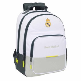 SAC À DOS Real Madrid 2025/2026 42 cm, adaptable aux chariots, 2 grands compartiments, poche bouteille latérale et avant
