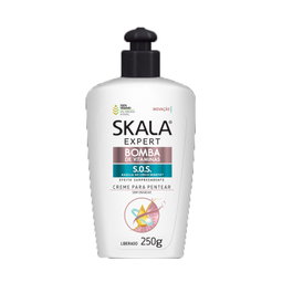 Skala - Crème coiffante nourrissante Bomba Vitaminas pour cheveux, à l'huile de ricin et protéines végétales, format 250 g