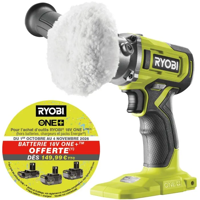 Ryobi RDP18-0 Polisseuse rotative 18V ONE+ Ryobi RDP18-0 Polisseuse rotative 18V ONE+