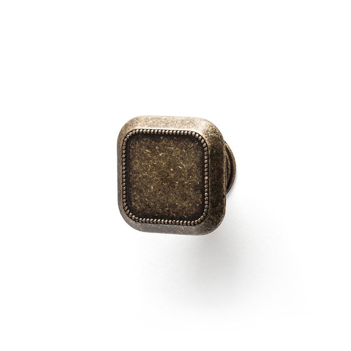 Pommeau Rei 3120 Doré Métal Usé 30 x 30 mm 4 Pièces