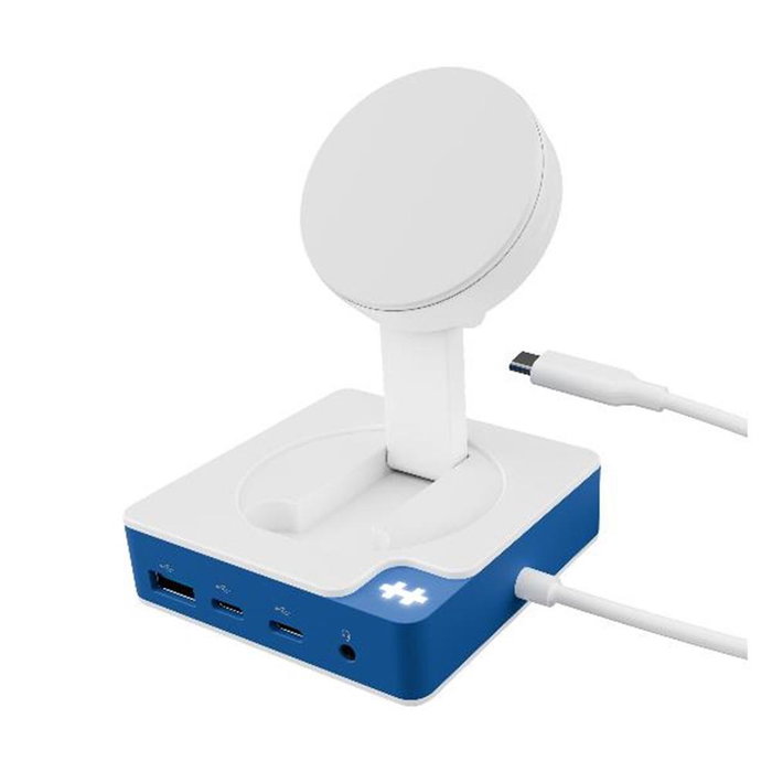 Targus Hub USB-C 7-en-1 HD8100BUGL avec HDMI 4K, Power Delivery 100W et chargeur sans fil 7,5W Targus Hub USB-C 7-en-1 HD8100BUGL avec HDMI 4K, Power Delivery 100W et chargeur sans fil 7,5W