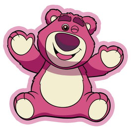 DISNEY - Coussin 3D Lotso Toy Story Pixar - 35 cm - Velboa