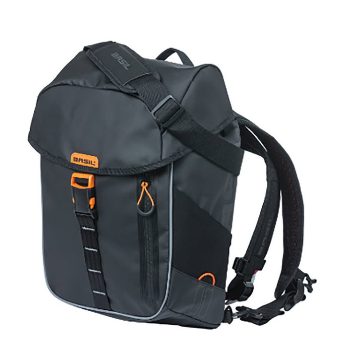 Basil Miles Tarpaulin Sacoche Imperméable 17L Noir/Orange Basil Miles Tarpaulin Sacoche Imperméable 17L Noir/Orange
