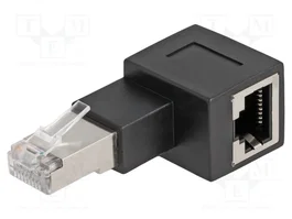 DELOCK Adaptateur RJ45 Cat 6a avec prise angulaire droite
