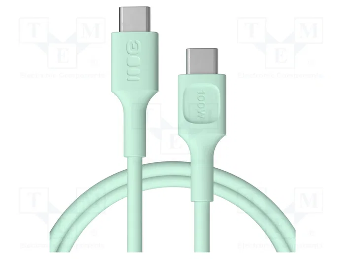 GREEN CELL Câble USB 2.0 USB C vers USB C 1,2m Vert 100W GREEN CELL Câble USB 2.0 USB C vers USB C 1,2m Vert 100W