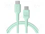 GREEN CELL Câble USB 2.0 USB C vers USB C 1,2m Vert 100W