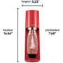 SodaStream Terra - Machine à eau gazeuse et soda, couleur Rouge, 1 bouteille isotherme lavable au lave-vaisselle, fournie avec cylindre de CO2 pour environ 60L