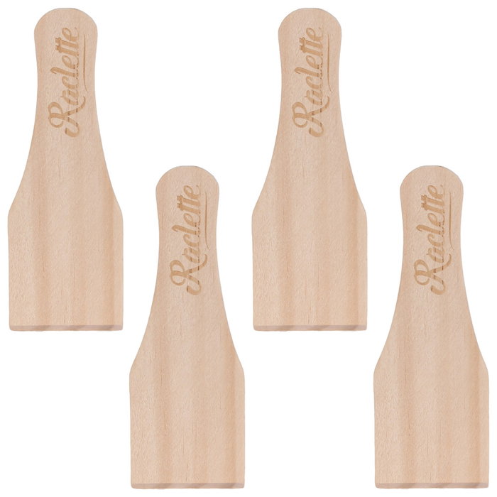Cook Concept Jeu de 4 spatules raclette en bois de pin