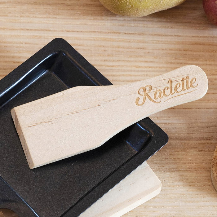 Cook Concept Jeu de 4 spatules raclette en bois de pin