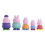 DEQUBE Peppa Pig Pack de 5 Figuras de Bain Familia - Jouets de Bain avec Peppa, George, Maman Pig, Papa Pig et Grand-Père Pig - Pour Enfants +12 Mois
