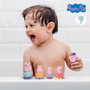 DEQUBE Peppa Pig Pack de 5 Figuras de Bain Familia - Jouets de Bain avec Peppa, George, Maman Pig, Papa Pig et Grand-Père Pig - Pour Enfants +12 Mois