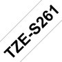 Brother Ruban de couleur TZE-S261 Noir, blanc