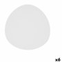 Plateau apéritif Bidasoa Fosil Blanc Céramique Alumine 25,2 x 24,8 x 1,2 cm (6 Unités)