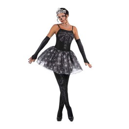 My Other Me Déguisement Ballerine Squelette avec Diadème, Robe, Mitaines et Collants - Taille S