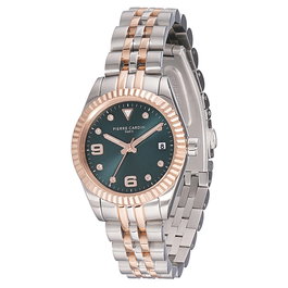Pierre Cardin CF.1012.MU.2 - Montre analogique femme acier gris et cadran vert