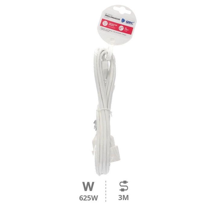 GSC Evolution Prolongateur 2x0.75mm 3M Blanco GSC Evolution Prolongateur 2x0.75mm 3M Blanco