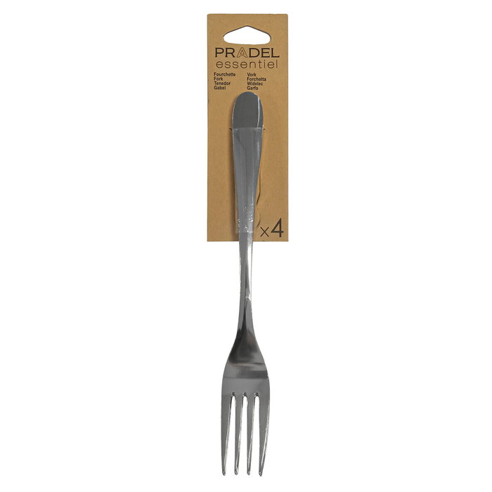 Pradel Lot de 4 Fourchettes Ondine Acier Inoxydable Finition Brillo 18-0 - 1,5 mm Pradel Lot de 4 Fourchettes Ondine Acier Inoxydable Finition Brillo 18-0 - 1,5 mm