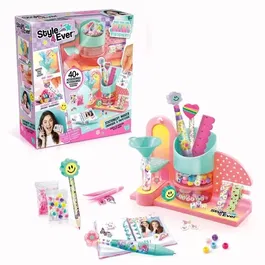Canal Toys Mini Fabrique à Papeterie - Kit Créatif STYLE 4 EVER OFG 323 - Fabrique des Mini Stylos, Crayons et Cahiers pour Enfants dès 6 Ans avec Décorations, Perles et Gommes