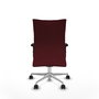 Piqueras Y Crespo Albacete Confidente - Chaise de Bureau Grenat avec Mécanisme Synchrone et Base Aluminium