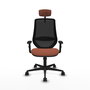 Chaise de Bureau Piqueras y Crespo D036N2W Marron Noir
