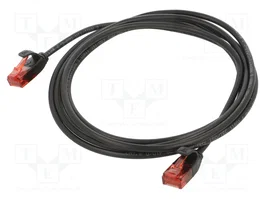GOOBAY Câble Ethernet Patch Cord Cat 6 U/UTP 2m Noir
