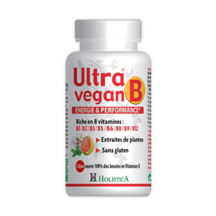 Holistica Ultra Vegan B 30 comprimés à mâcher Holistica Ultra Vegan B 30 comprimés à mâcher