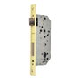 Micel CR12 - Serrure à mortaiser en acier finition laitonnée, entrée 50 mm, entraxe 85 mm, pour porte en bois avec canto carré