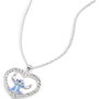 Disney Pendentif Cœur Stitch - Colgante Corazon en Laiton Argenté