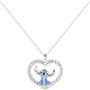 Disney Pendentif Cœur Stitch - Colgante Corazon en Laiton Argenté