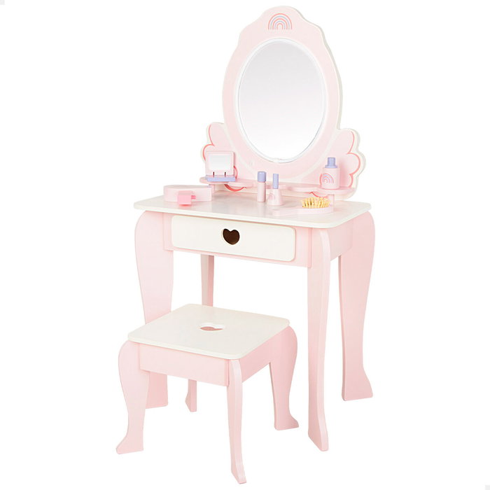 Color Baby Woomax-Tocador en bois avec lumière et accessoires 48x32x92cm Color Baby Woomax-Tocador en bois avec lumière et accessoires 48x32x92cm