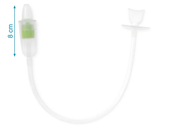 KioKids Aspirador nasal pour bébé, aspirateur nasal manuel sans perille, pour désobstruer le nez et faciliter la respiration, nettoyage facile, fabriqué en Espagne, transparent