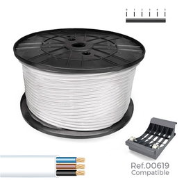 Sediles Câble audio plat 3 x 1,00 mm² blanc, 300 m
