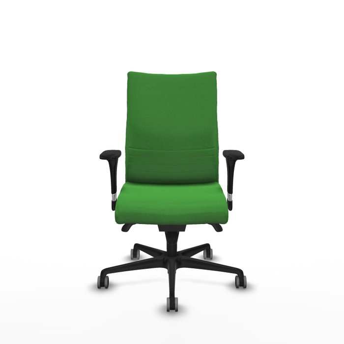 Piqueras Y Crespo Chaise de bureau Albacete, Vert, Mécanisme Sincro, Accoudoirs 1D
