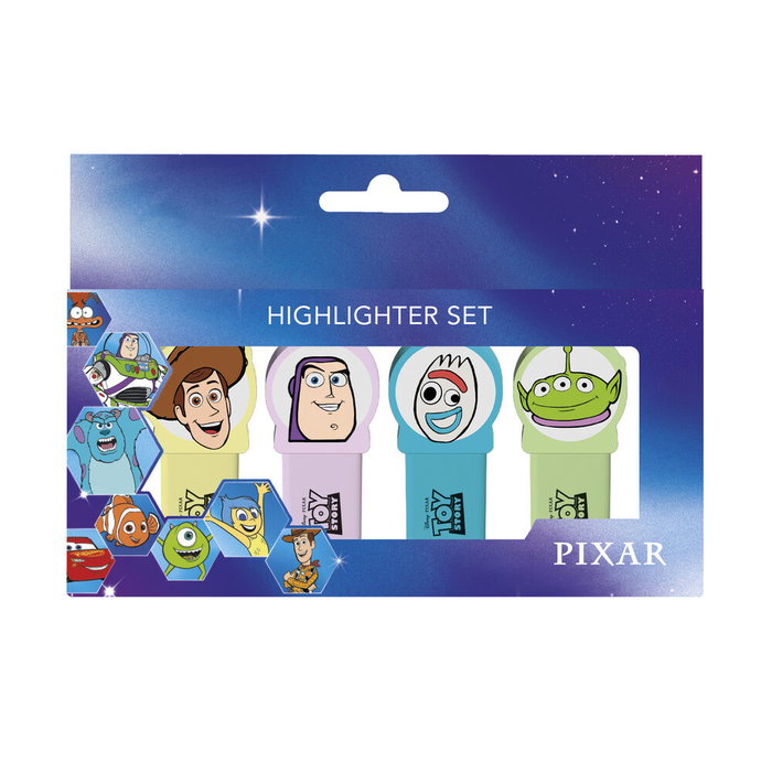 Grupo Erik Toy Story Set de 4 Surligneurs avec Toppers Grupo Erik Toy Story Set de 4 Surligneurs avec Toppers