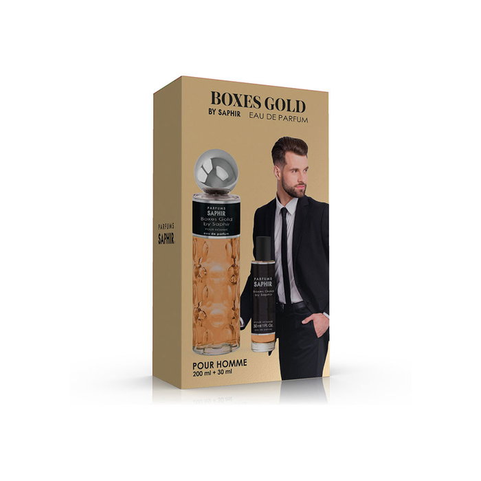 Parfums Saphir Coffret Boxes Gold Eau de Parfum 200 ml + 30 ml Homme