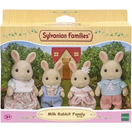 Sylvanian Families Poupée Famille Lapin Crème Articulée et Habillée - Figurine Jouet avec Vêtements Amovibles - À Partir de 3 Ans